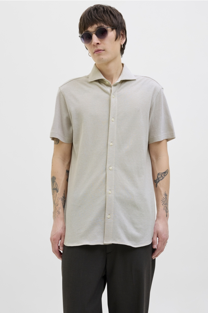 JPRBLALANCE PIQUE S/S SHIRT SMU 12275652 SILVER LINING